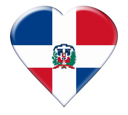 Icon of Dominican Republic. Illustration over white backgroundの写真素材