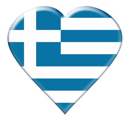 Icon of Greece national flag. Illustration on white backgroundの写真素材