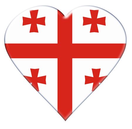 Icon of Georgia national flag. Illustration on white backgroundの写真素材
