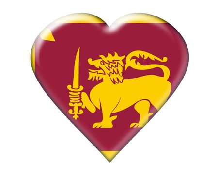 Icon of Flag of Sri Lanka. Illustration over white backgroundの写真素材