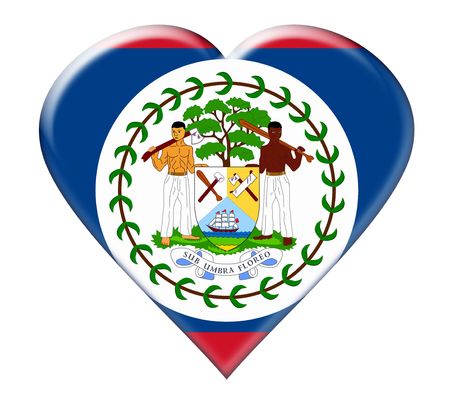 Icon of Belize. Illustration over white backgroundの写真素材