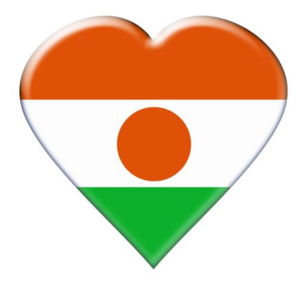 Icon of Niger. Illustration over white backgroundの写真素材