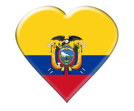Icon of Ecuador. Illustration over white backgroundの写真素材