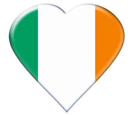 Icon of Ireland national flag. Illustration on white backgroundの写真素材