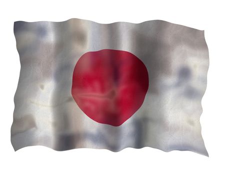 Vintage Flag of Japan. Illustration over white backgroundの写真素材