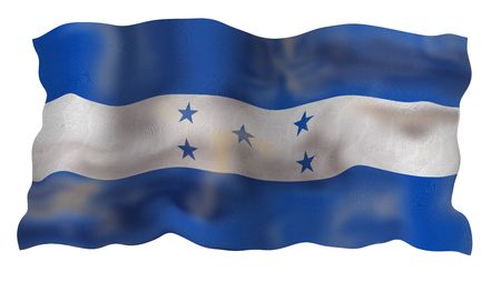 Vintage Flag of Honduras. Illustration over white backgroundの写真素材