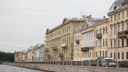 Channel of Griboedov in Saint-Petersburg, Russiaの写真素材