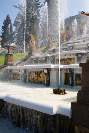 Fountains of Petergof, Saint Petersburg, Russia の写真素材
