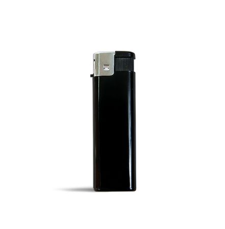 Black lighter, isolated over whiteの写真素材