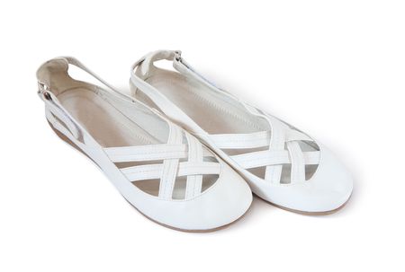 White woman shoesの写真素材