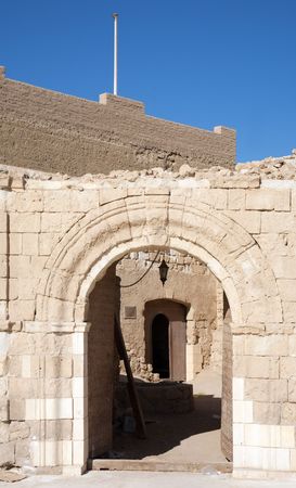 View of  entrance into Citadel of Al-Quseir, Egyptの写真素材