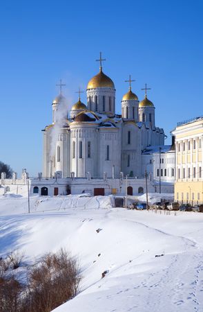  Assumption cathedral at Vladimir in winter, Russiaの写真素材