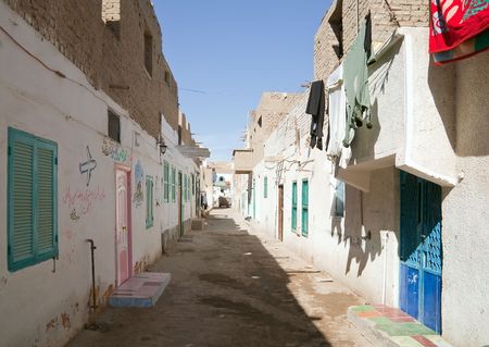 View of ordinary street at Al-Quseir, Egyptの写真素材