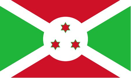 Flag of Burundi. Illustration over white backgroundの写真素材