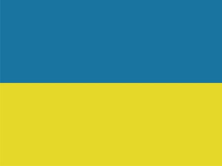 Ukraine national flag. Illustration on white backgroundの写真素材