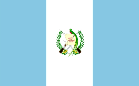 Flag of Guatemala. Illustration over white backgroundのイラスト素材