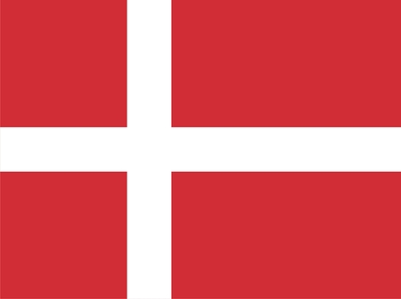 Denmark national flag. Illustration on white backgroundのイラスト素材