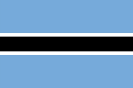 Flag of Botswana. Illustration over white backgroundのイラスト素材