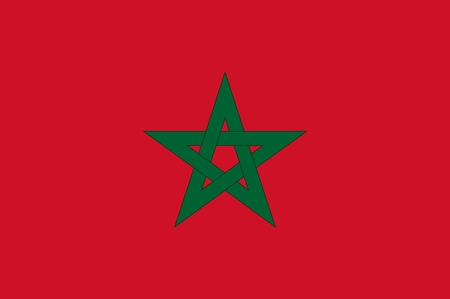 Flag of Morocco. Illustration over white backgroundのイラスト素材