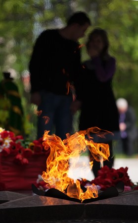  quenchless flame dedicated to victory World War IIの写真素材