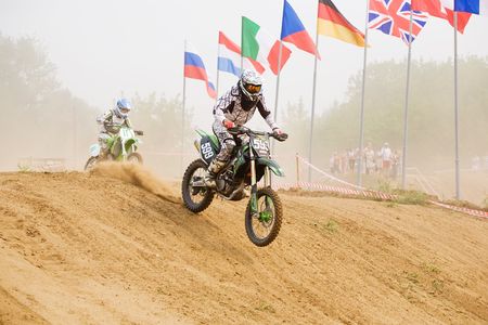 VLADIMIR, RUSSIA - AUGUST 7: XX International motocross in Vladimir for prizes of Tochmash factory, August, 7, 2010 in Vladimir, Russia. のeditorial素材