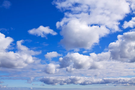 Beautiful view of blue sky with white clouds