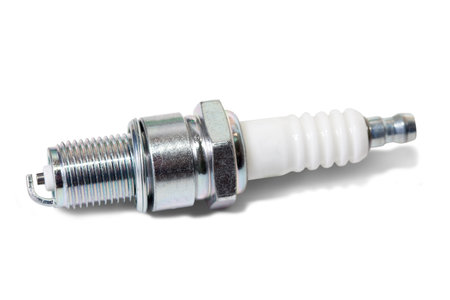 Spark plug. Isolated on white background with clipping path
