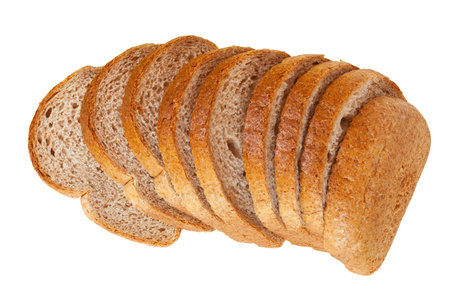 Sliced bread. Isolated on a white background