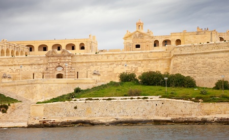 View of  Manoel  fort from sea side. Maltaの写真素材