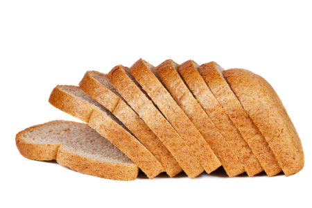 Sliced bread. Isolated on a white background