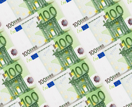 Background of one hundred euro banknotesの写真素材