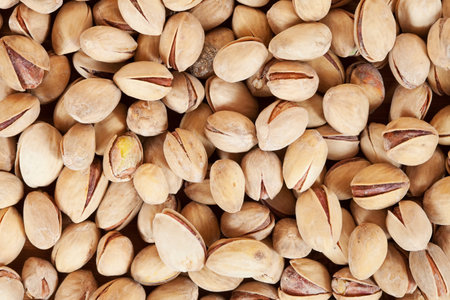 Many pistachios, may be used as background