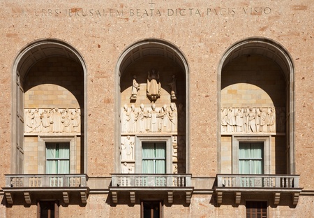 Detail of Santa Maria de Montserrat monastery. Catalonia, Spain の写真素材
