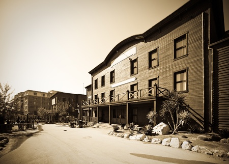 Retro photo of Far west townの写真素材
