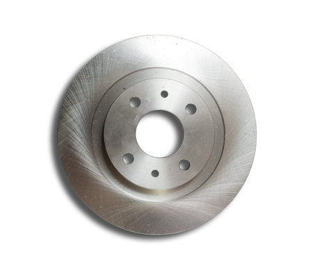 Auto circular plate. Isolated on white with clipping path