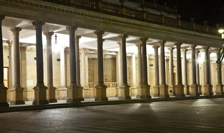 Colonnade around  warm-water mineral spring in Karlovy Varyの写真素材
