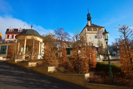 KARLOVY VARY, CZECHIA - NOVEMBER 25:  View of Karlovy Vary on November 25, 2011 in Bohemia,...