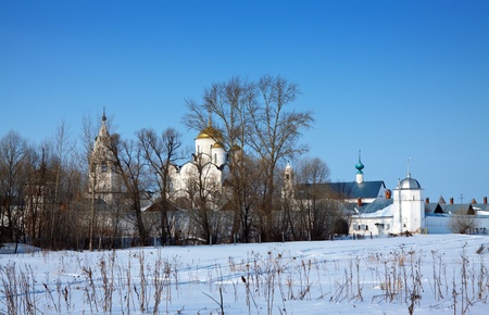 Pokrovsky monastery  at Suzdal in winter  Russia のeditorial素材