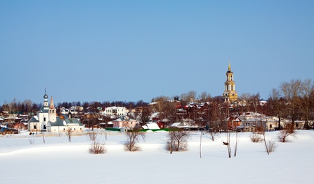 view of Suzdal in winter. Russiaの写真素材