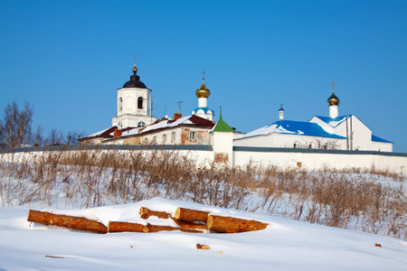 Vasiliev monastery at Suzdal in winter. Russia