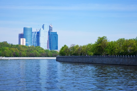 MOSCOW, RUSSIA - MAY 6: Moscow International Business Center, another name is Moscow-City  in May 6, 2012 in Moscow, Russia.First conceived the project in 1992. Designed for 250,000 - 300,000 peopleのeditorial素材