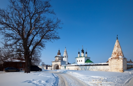 Alexander's monastery at Suzdal in winter. Russiaの写真素材