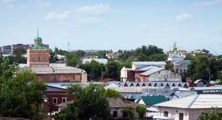 Summer view of old district of Murom. Russiaの写真素材