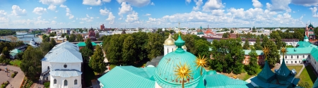 Top view of old district of Yaroslavl. Russiaの写真素材