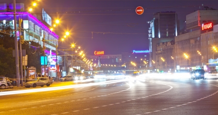 MOSCOW, RUSSIA - JULE 4: Garden Ring in Jule 4, 2012 in Moscow, Russia. Garden Ring is circular avenue around central Moscow. On-site earthworks, built in the years 1591-1592. Now length - 15.6 kmのeditorial素材