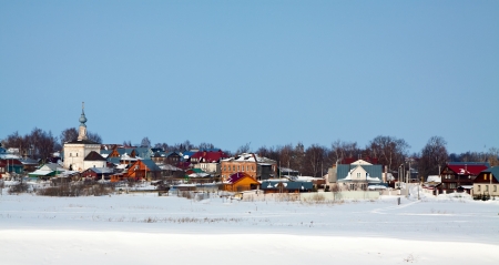 view of Suzdal in winter. Russiaの写真素材