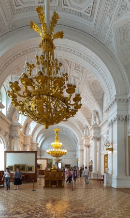 ST.PETERSBURG, RUSSIA - AUGUST 1: Interior of Winter Palace in August 1, 2012 in St.Petersburg, Russia. State Hermitage was founded in 1764. Now it is largest in Russia and one of largest art museumsのeditorial素材