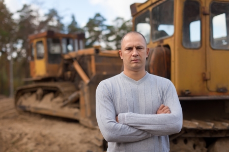 Portrait of tractor operator at workplace
の写真素材