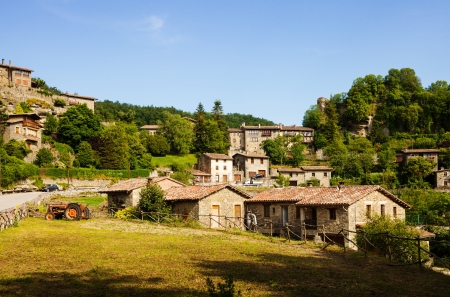 view of catalan village. Rupit. Cataloniaの写真素材