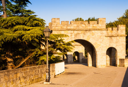 fortress wall in Pamplona. Navarreのeditorial素材